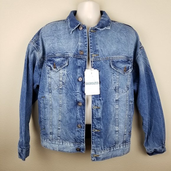 Zara Man Denim Oversized Jacket - Picture 1 of 8
